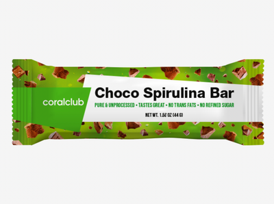 Шоко со спирулиной (батончик 44 г) Coral Club 91692 фото